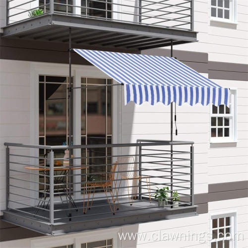 Vertical Manual Retractable Balcony Clamp Awning